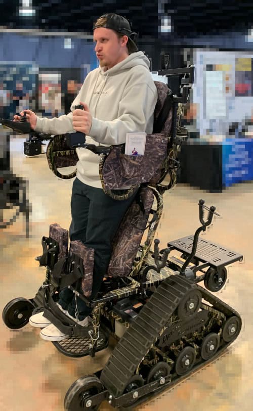 power wheelchair with tracks
